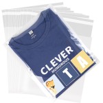 SOMIOCO Large 12X16 In 50 pcs Clear Self Seal Cello Cellophane Bags Resealable Plastic T Shirt Bags 1.4 mils Adhensive for Packaging Clothing, Party Favors, Gift, Treats