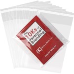 SOMIOCO Clear Self Seal Cello Cellophane Resealable Poly Bags 1.4 mils Adhensive OPP Goodie Bags for Packaging Clothing, T Shirts, Party Decorative Gift 10X13 In 50 pcs