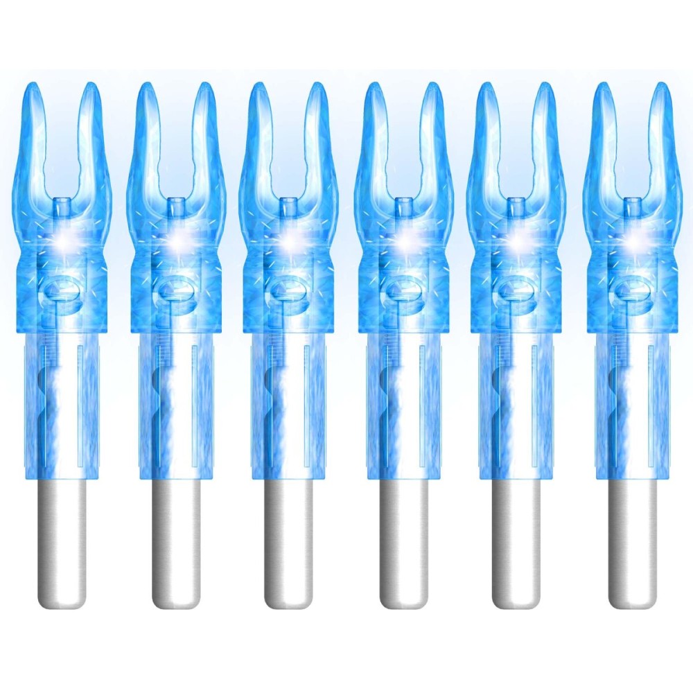 XHYCKJ 6PCS G Led Lighted Nocks for Arrows with .165 Inside Diameter,Screwdriver Included