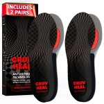 2 Packs of (New) Work Orthotic Insoles - Anti Fatigue Medium Arch Support Shoe Insert Men Women - Plantar Fasciitis Flat Feet - Relieve Foot Pain - Work Boot Insoles Standing All Day (Gray, S)