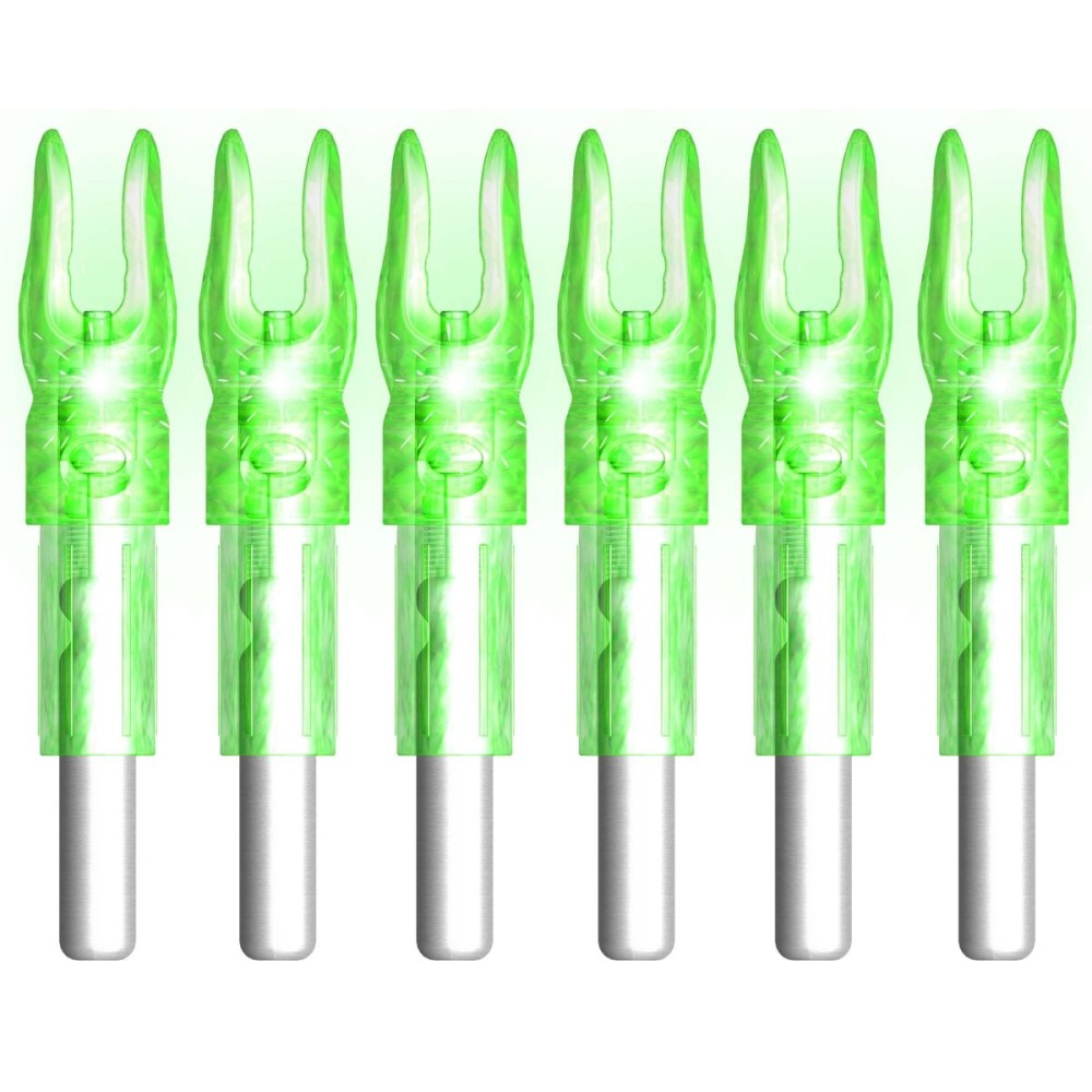 XHYCKJ 6PCS H Led Lighted Nocks for Arrows with .233 Inside Diameter,Screwdriver Included