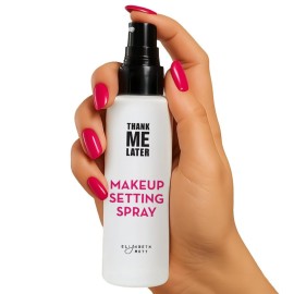 Elizabeth Mott Thank Me Later 3-in-1 Dewy Makeup Setting Spray - Hydrating & Long-Lasting Fine Mist with Niacinamide for a Radiant Glowy Look - Lightweight, Cruelty-Free, Travel-Size Face Spray, 30ml