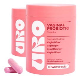 O Positiv URO Vaginal Probiotics for Women pH Balance with Prebiotics & Lactobacillus Probiotic Blend - Vaginal Health Supplement - Promote Healthy Vaginal Odor & Vaginal Flora, 60 Count (Pack of 2)