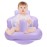 AirSwim Inflatable Baby Chair, Inflatable Baby Seat for Babies 3 Months and Up, Summer Blow Up Chair with Built in Air Pump, Bumbo Seat for Learning to Sit, Palying, Camping, Purple