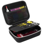 ProCase Hard Hair Clippers Case, Barber Supplies Hair Cutting Tool Accessories Storage Organizer, Trimmer Travel Bag for TPOB/Hatteker/Oneisal/Wahl 5Star/Andis Men Razor Guard Grooming Kits -Black