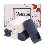 Wash Cloths 6 Pack, Super Soft and Gentle Face Towel on Sensitive Skin, Reusable Makeup Remover Eraser, 13x13 inch Large Washcloths for Face and Body, Easy to Clean Slate Blue Facial Cleaning Cloths