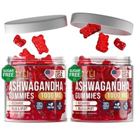 [2 Pack] Ashwagandha Gummies for Women & Men - Natural Soothing Gummies with Pure Ashwagandha Root Extract Vitamin C Zinc - Ashwagandha Supplements for Focus & Rest - 120 Sugar Free Chews