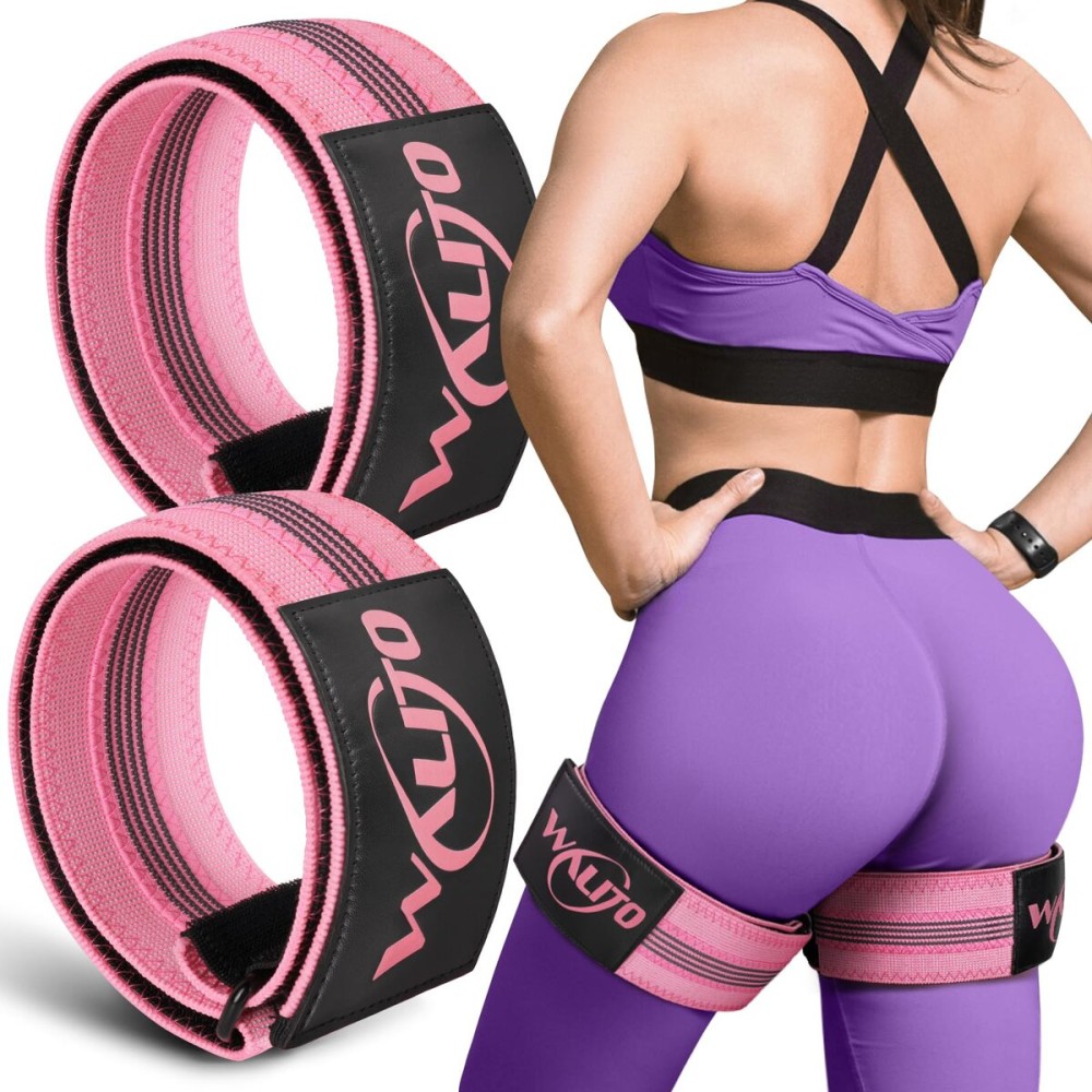 Booty Bands for Women Glutes - BFR Blood Flow Restriction Bands with Weekly Plan for Legs, Butt & Hip Building, Occlusion Bands for Workouts, Fabric Bands for Squat Butt & Thigh
