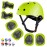 WayEee Kids Bike Helmet Set Skateboard Knee Pads, 7PCS Protective Gear Adjustable for Girls Boys 3-10 Age Elbow Pads Wrist Guards for Outdoor Sports Cycling Bike Roller Skating Scooter, Youth, Green