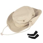 Sun Hats for Men Women Bucket Hat UPF 50+ Boonie Hat Foldable UV Protection Hiking Beach Fishing Summer Safari(Upgraded-1pack-Beige)