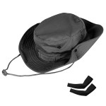 Sun Hats for Men Women Bucket Hat UPF 50+ Boonie Hat Foldable UV Protection Hiking Beach Fishing Summer Safari(Upgraded-1pack-Black)