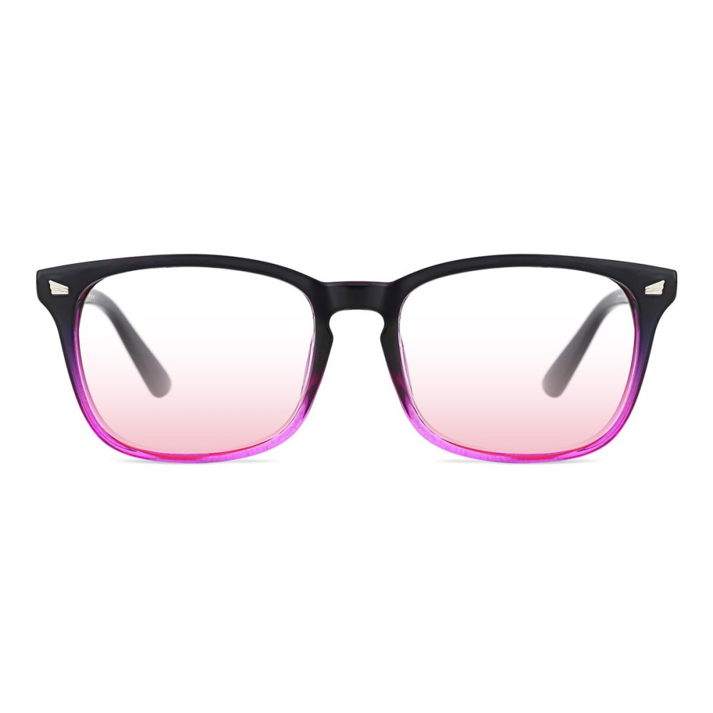 TIJN Blue Light Blocking Glasses for Women Men Clear Frame Square Nerd Eyeglasses Anti Blue Ray Computer Screen Glasses