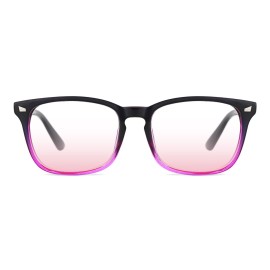 TIJN Blue Light Blocking Glasses for Women Men Clear Frame Square Nerd Eyeglasses Anti Blue Ray Computer Screen Glasses