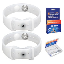 MEIYYJ Motion Sickness Bands for Adults and Kids Sea Wristbands for Cruise Travel Wristband, Natural Relief WristbandsSea Bands for Pregnancy Women(1 Pair Transparency)