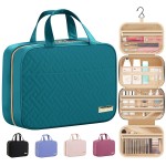 HOTOR Travel Toiletry Bag w/Hanging Hook - Spacious Toiletry Bag Essentials for Women & Men, Makeup Bag/Big Comparment, Waterproof for Travel Accessories, Medium, Teal
