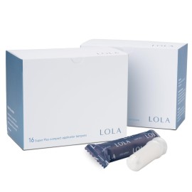 LOLA Super Plus Tampons - 32 Count, Plastic Applicator - Non-Toxic Leak Protection Tampons for Women - Clean Feminine Care