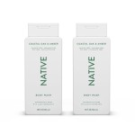 Native Body Wash Contains Naturally Derived Ingredients | For Women & Men, Sulfate, Paraben, & Dye Free Leaving Skin Soft and Hydrating | Coastal Oak & Amber 18 oz - 2 Pk