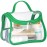 HAOGUAGUA Heavy Duty Clear Cosmetic Bag Waterproof Transparent Travel Makeup Toiletry Organizer Bag (Green-1pcs)
