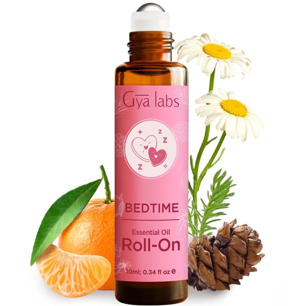 Gya Labs Bedtime Essential Oil Roll On - 0.34 Fl Oz - Travel Size Roller for Camping, Skin, Aromatherapy Relief, Convenience