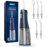 Onlyone Water Dental Flosser Pick for Teeth 300ML Portable Oral Irrigator Rechargeable Travel Irrigation Cleaner Cordless Electric Flossing Machine for Teeth Cleaning Power Flossers IPX7 Waterproof