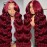QZOQZO 28 Inch 99j Burgundy Lace Front Wigs Human Hair Red Burgundy Wig 180% Density 13x6 Body Wave Lace Front Wigs Pre Plucked Glueless Lace Front Wigs Human Hair for Women