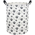 Sanjiaofen Kids Laundry Hamper,Dog Laundry Basket Collapsible Puppy Storage Baskets for Home Decor,Office,Toy Organizer,(Dog paw)