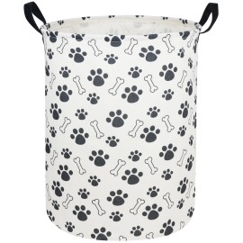 Sanjiaofen Kids Laundry Hamper,Dog Laundry Basket Collapsible Puppy Storage Baskets for Home Decor,Office,Toy Organizer,(Dog paw)