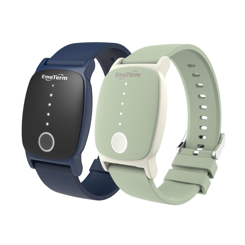 EmeTerm Explore FDA-Cleared Anti-Nausea Wristband IP67 Waterproof Morning Motion Travel Sickness Vomit Relief Rechargeable No Gel Drug Free Without Side Effects (2 Pack)