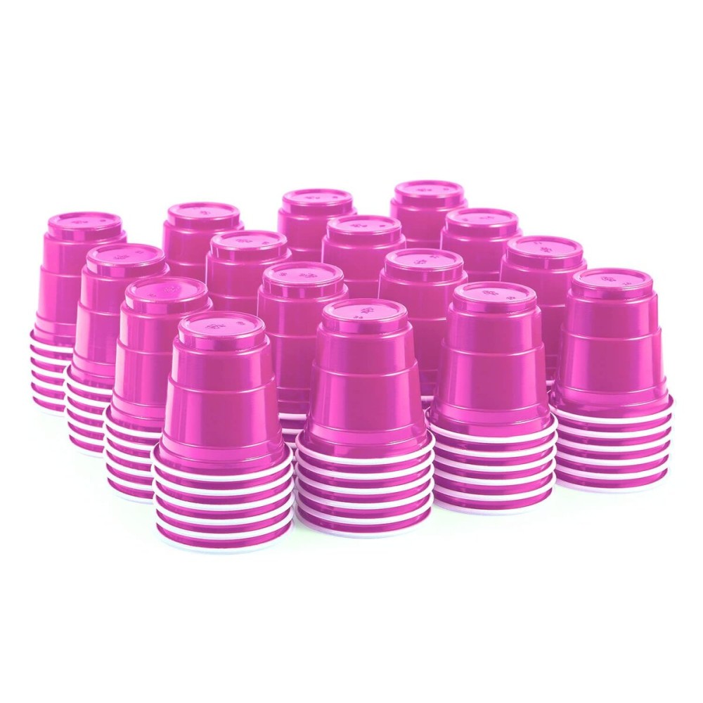 HAOZAN 100ct 2oz. Mini Pink Shot Cups, Disposable and Small Size Perfect for Party, Tastings, Sample and More