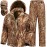 NEW VIEW Camo Hunting Clothes for Men, Quiet Warm Fleece Lining, Cold Weather Deer Hunting Jacket and Pants with Face Mask