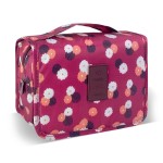 Lcsmaokin Large Capacity Toiletry Bag Travel Bag with Hanging Hook for Men and Women Waterproof Travel Cosmetic Bag Bathroom Storage Bag for Brushes Set,Full-Sized Shampoo,Accessories- Red Flower