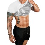 FUXERT Sauna Shirt for Men Sweat Sauna Suit for Gym Exercise Compression Shirt Workout Shapewear (WTGY 3XL)