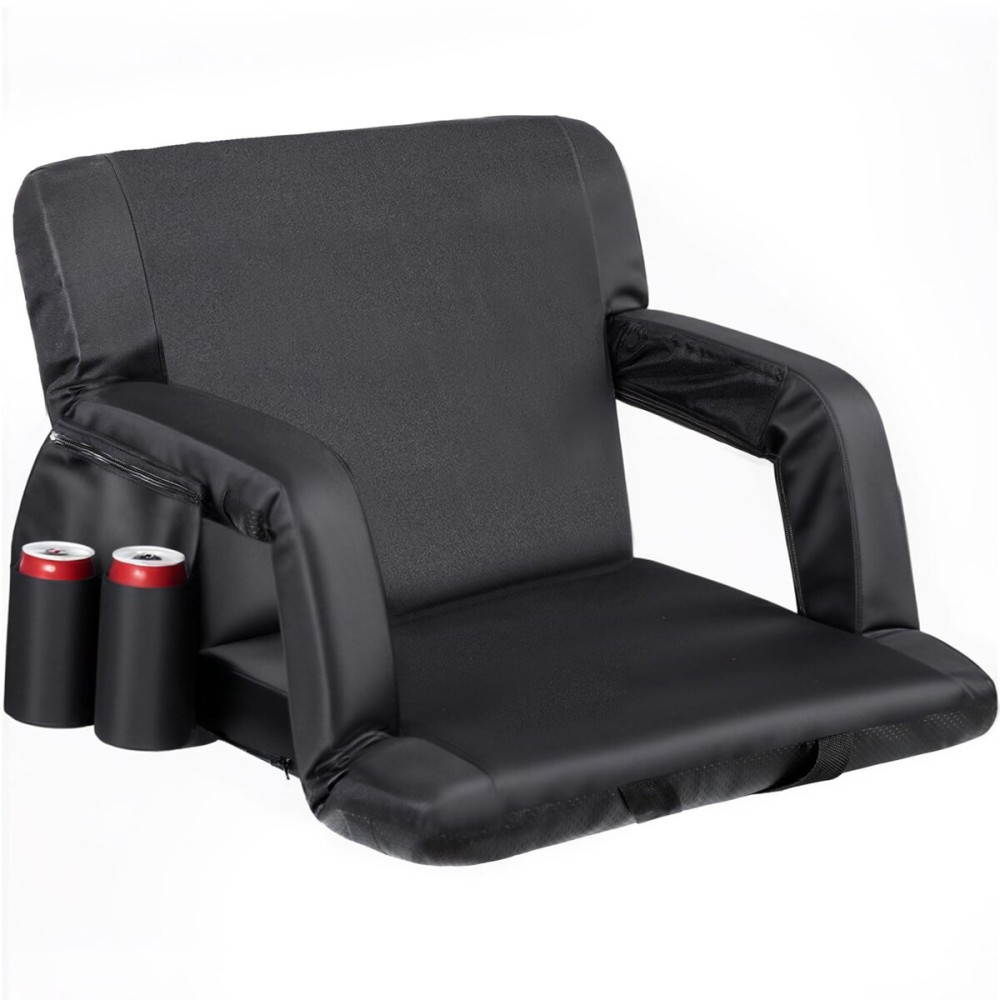 Nova Microdermabrasion 20.5/25 Wide Stadium Seat for Bleachers w/Back Support Padded Cushion Portable Reclining Bleacher Seats Camping Stadium Chair Waterproof
