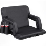 Nova Microdermabrasion 20.5/25 Wide Stadium Seat for Bleachers w/Back Support Padded Cushion Portable Reclining Bleacher Seats Camping Stadium Chair Waterproof