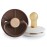 FRIGG Little Viking Natural Rubber Baby Pacifier 2-Pack | Made in Denmark | BPA-Free (Cocoa/Cream, 0-6 Months)