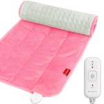 Comfytemp Weighted Heating Pad for Back & Cramps, 2.2lb Electric Neck Shoulder Heat Pad, Birthday Gifts for Women Men Mom Dad, 2H Auto-Off, 12x24, Washable, Pink