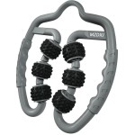 MZDXJ Cellulite Massage Tool Muscle Roller - Deep Fascia Massager & Dimpled Skin Remover for Legs, Thighs & Buttocks - Anti-Cellulite Roller, Smooth Skin, Pain Reliefs (Grey Black-6Wheel)