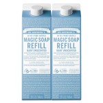 Dr. Bronner\'s Magic Soap-Pure-Castile Liquid Refill (Baby Unscented, 32 ounce, 2-Pack) - Made with Regenerative Organic Certified Oils, For Body, Hair, Laundry, Pets & Dishes, Concentrated, Vegan