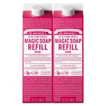 Dr. Bronner\'s Magic Soap-Pure-Castile Liquid Soap Refill (Rose 32 ounce, 2-Pack)-Regenerative Organic Certified Oils, For Body, Hair, Laundry, Pets & Dishes, Concentrated, Vegan, Non-GMO