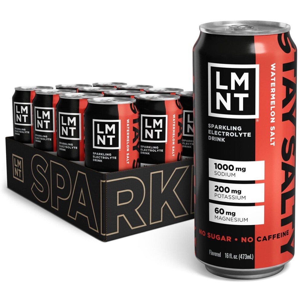 LMNT Sparkling Electrolyte Drink - Watermelon Salt | 12-Count