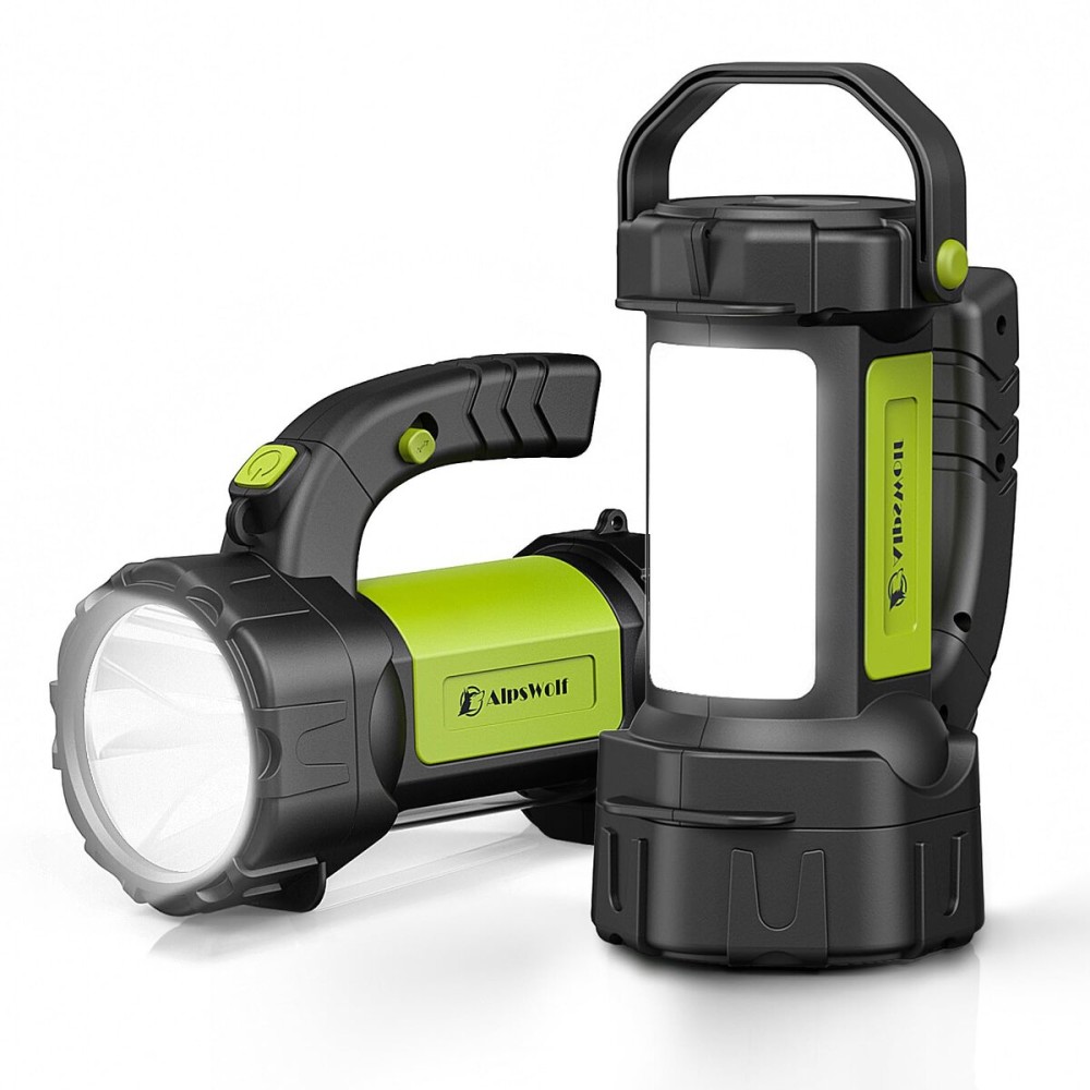 AlpsWolf Camping Lantern Rechargeable, 2 Pack Same LED Flashlight Spotlight Lantern with 800LM, 3600 mAh, Portable Bright Camping Light for Emergency Hurricane, Outdoor Hiking Power Outages