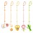 LittleHugs Toy Straps for Baby, 5pcs Adjustable Toy Holder for Stroller Accessories, Silicone Baby Tether Pacifier Clip, No Throw Baby Travel Essential Leash for High Chair, Car Seat (5 Pack Macaron)