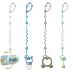 LittleHugs Toy Straps for Baby, Adjustable Toy Holder for Stroller Accessories, Silicone Tether Pacifier Clip, No Throw Travel Essential Leash for High Chair, Car Seat (boy-4 Pack)