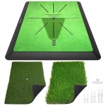 Golf Hitting Mat, Golf Training Mat for Swing Path Feedback Detection Batting,Extra Replaceable Golf Practice Mat 16x12,Golf Gifts for Men Women for Home Indoor Outdoor