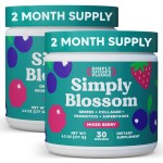 Simply Blossom Nutrition - Daily Greens & Superfood Powder + Collagen + Probiotics for Women\'s Digestive Health & Bloating Relief. Help Your Health Bloom - 2 Month Supply