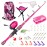 Lanaak Kids Beginner\'s Fishing Pole and Tackle Box - with All New Kids Camo Back-Pack, Net, Reel and Beginners Guide - Rod and Reel Kit for Boys, Girls, or Youth (Camo Pink)