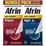 Afrin No Drip Original + Night Nasal Mist Bundle Pack, Non-Drowsy, Fast-Acting Decongestant for Nasal Congestion and Sinus Pressure Relief, Adults and Children 6 and Older, .5 fl oz (Pack of 2)