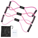 Figure 8 Resistance Band, Resistance Bands for Arms, Back, Shoulder Stretcher Exercise Bands with Handles, Upper Body Workout Equipment Set of 3 for Yoga Pilates Stretching Physical Therapy