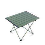 iClimb Ultralight Compact Camping Folding Table with Carry Bag (Green - L)