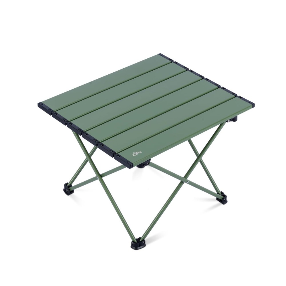 iClimb Ultralight Compact Camping Folding Table with Carry Bag (Green - S)